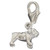 Bull Dog Bulldog sterling silver SMALL clip charm .925 Bulldogs charms