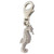 TINY Seahorse sterling silver clip charm .925 TINY Seahorses clips charms