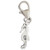 TINY Seahorse sterling silver clip charm .925 TINY Seahorses clips charms