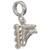 Roller Blade sterling silver bead charm .925 Roller Blading beads charms
