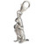 Otter with fish sterling silver clip charm .925 otters charms