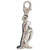 Otter with fish sterling silver clip charm .925 otters charms