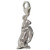 Otter with fish sterling silver clip charm .925 otters charms