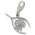 Wishbone - Four Leaf Clover sterling silver clip charm .925 Luck charms