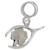 Wishbone - Four Leaf Clover sterling silver lucky bead charm .925 Wishbones