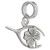Wishbone - Four Leaf Clover sterling silver lucky bead charm .925 Wishbones