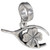 Wishbone - Four Leaf Clover sterling silver lucky bead charm .925 Wishbones