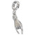 Italian Good Luck Hand Sign sterling silver bead charm .925 Lucky charms