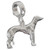 Greyhound Dog sterling silver bead charm .925 Greyhounds & Whippets charms