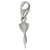 Dart TINY sterling silver clip charm .925 Darts charms