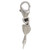 Dart TINY sterling silver clip charm .925 Darts charms