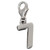 Number 7 sterling silver clip charm .925 Numbers Seven lucky charms
