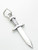 Dagger sterling silver charm .925 x 1 Daggers and swords charms additional view