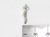 Bone sterling silver charm .925 Dog Dogs Bones Archeology charms side view