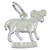 Aries the Ram sterling silver charm .925 Zodiacs Rams Goats charms