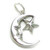 Moon and Star sterling silver charm .925 x 1 moons stars charms