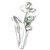 Lily Of The Valley flower sterling silver charm .925 x 1 Flowers charms