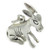 Donkey Mule sterling silver charm .925 x 1 Donkies and Mules charms