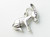 Donkey Mule sterling silver charm .925 x 1 Donkies and Mules charms side view