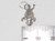 Horned Toad sterling silver charm .925 x 1 Toads Frogs charms detail