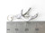 Claw sterling silver large charm pendant .925 Eagles Claws charms side view