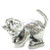 Kitten Cat playing with a ball of wool sterling silver charm .925 x 1