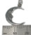 Man in the Moon sterling silver charm .925 x 1 Moons charms side view