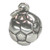 Football 2D sterling silver charm pendant .925 x 1 Soccer charms