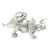 Triceratops dinosaur sterling silver charm .925 x 1 dinosaurs charms