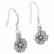 Poppy earrings 925 pair sterling silver TINY Poppys drops additional view
