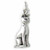 Sitting Cat sterling silver charm .925 x 1 Pussy Cats charms