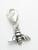 Bumble Bee Tiny sterling silver charm on 9mm clip .925 x1 Bees additional view