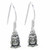 Owl earrings 925 pair sterling silver TINY Owls drops hooks