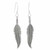 Feather sterling silver drop earrings 925 x 1 pair feathers drops