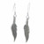 Feather sterling silver drop earrings 925 x 1 pair feathers drops B