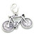 Bicycle on clip sterling silver charm .925 Biking charms