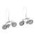 Bicycle earrings sterling silver .925 x 1 pair Bikes drops
