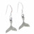 Whale Tail sterling silver drop earrings .925 pair Wales additional view