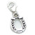 Horseshoe SMALL sterling silver clip charm .925 Horse Shoe charms