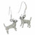 Chihuahua dog earrings sterling silver 925 x 1 pair Chihuahuas additional view