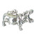 Hippopotamus sterling silver charm .925 Hippo Hippos charms