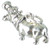 Hippopotamus sterling silver charm .925 x 1 Hippo Hippos charms