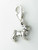 Pug dog TINY sterling silver clip charm .925 x 1 Pugs Dogs charms image 6