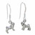 Pug TINY dog earrings sterling silver .925 pair Pugs Dogs drops