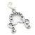 Bridle Pelham Bit on clip sterling silver charm .925 x 1 charms
