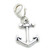 Anchor on clip SMALL sterling silver charm .925 x 1 Anchors charms