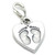 Baby Footprints sterling silver charm on lobster clip .925 x 1 Babies charms