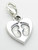 Baby Footprints sterling silver charm on lobster clip .925 Babies charms additional view