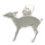 Deer sterling silver charm .925 x 1 2d Deers charms