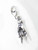 Italian Good Luck Hand Sign on lobster clip sterling silver charm detail